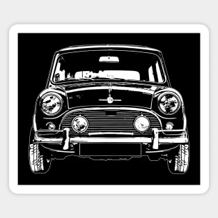 White Mini Cooper S MK1 Sketch Art Magnet